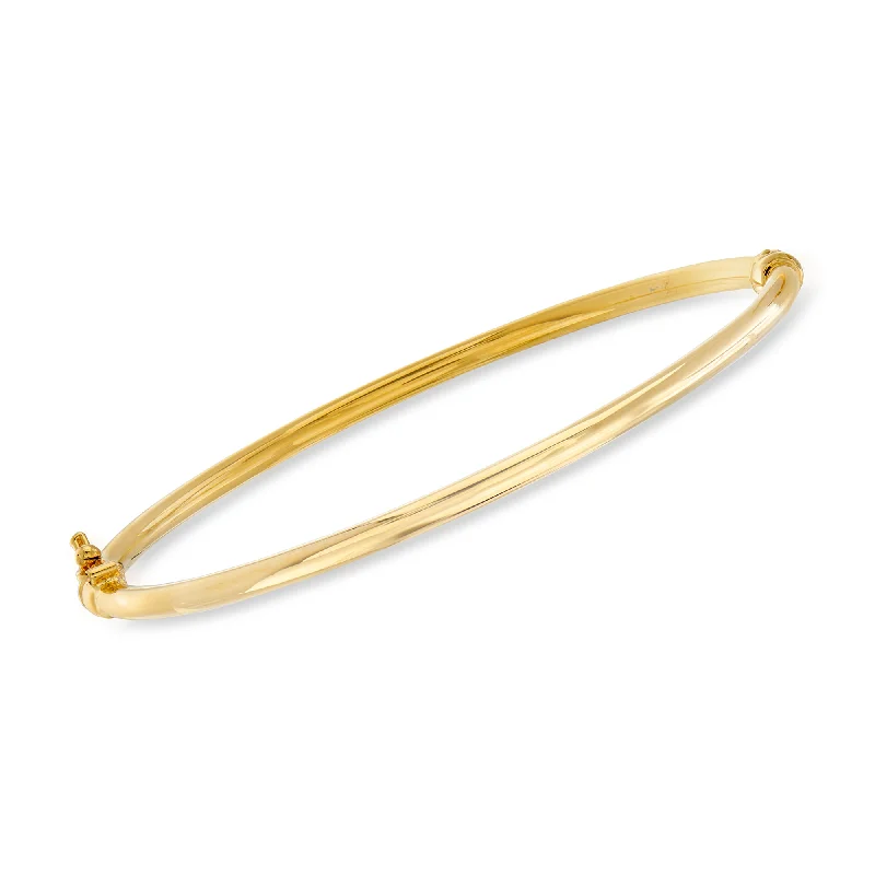 eco-friendly bracelets for women -Ross-Simons Italian 18kt Yellow Gold Bangle Bracelet