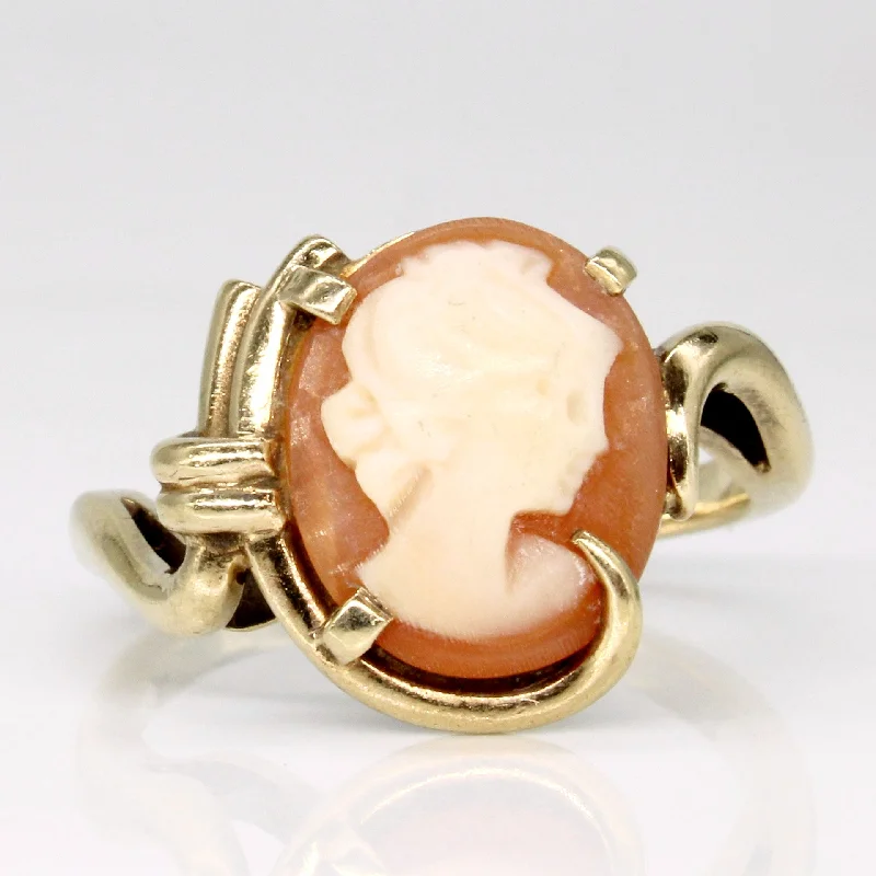 custom-designed rings for women -Shell Cameo Portrait Ring | 2.35ct | SZ 6.75 |