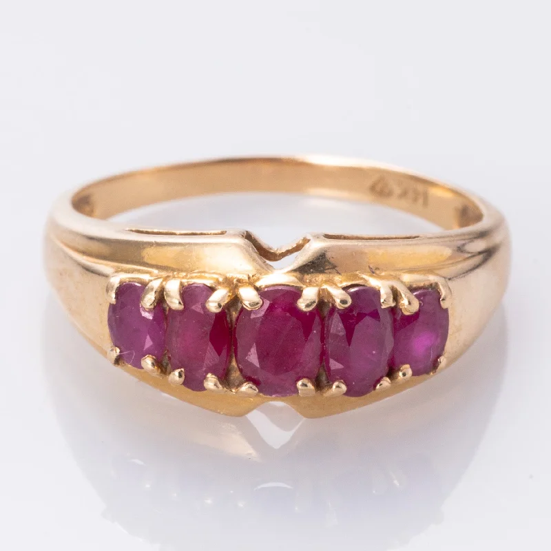 fashion statement rings -14K Ruby Cocktail Ring | 1.43ctw | SZ 8.75 |