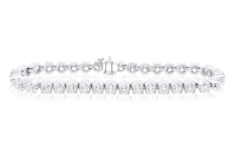 rose gold bracelet sets -Diana M. 7.20 Carat Diamond Tennis Bracelet