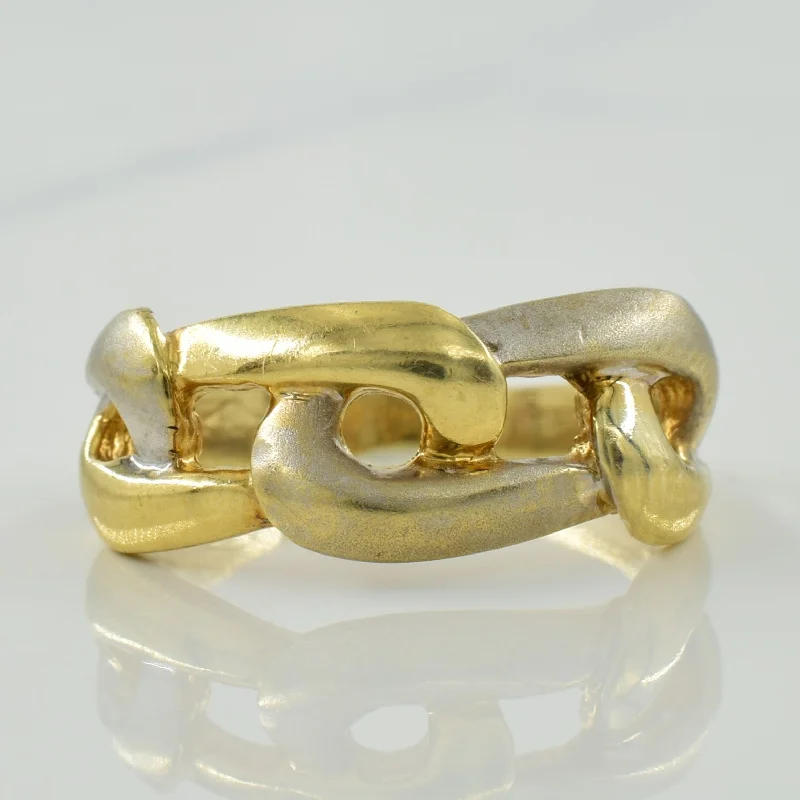 romantic rings for women -10k Two Tone Gold Ring | SZ 7 |