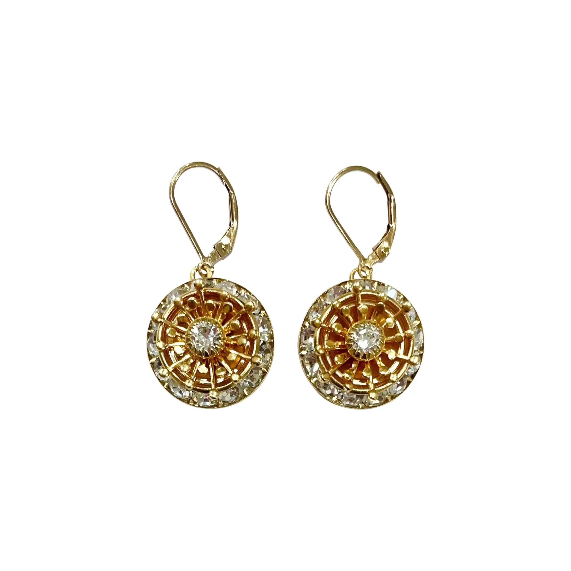 trendy dangling earrings -gemstone stud earrings for women -Blossom Branch Earrings Gold