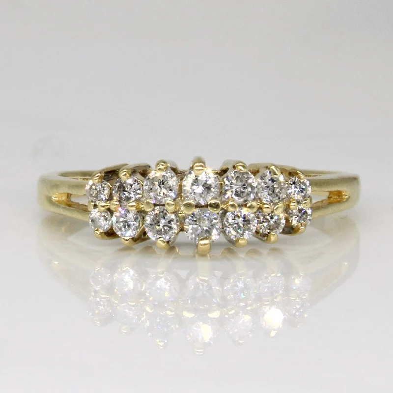 cocktail rings for women -High Set Diamond Ring | 0.34ctw | SZ 9.25 |