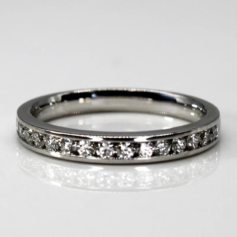 women’s rings with diamonds -Channel Set Diamond Band | 0.32ctw | SZ 6 |