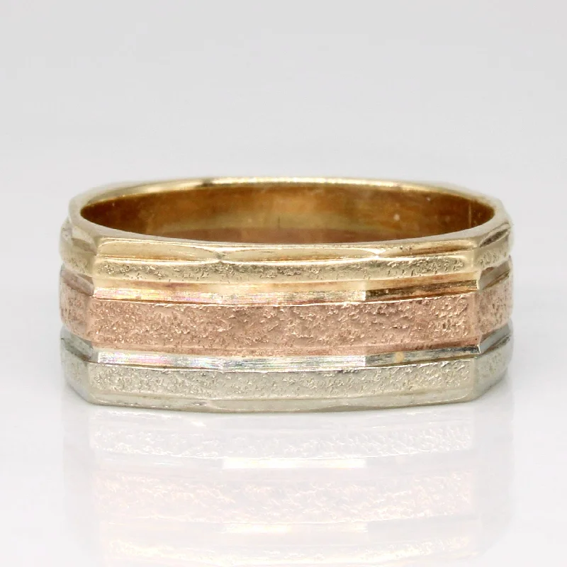 stackable diamond rings -10k Tri Tone Gold Ring | SZ 6.75 |