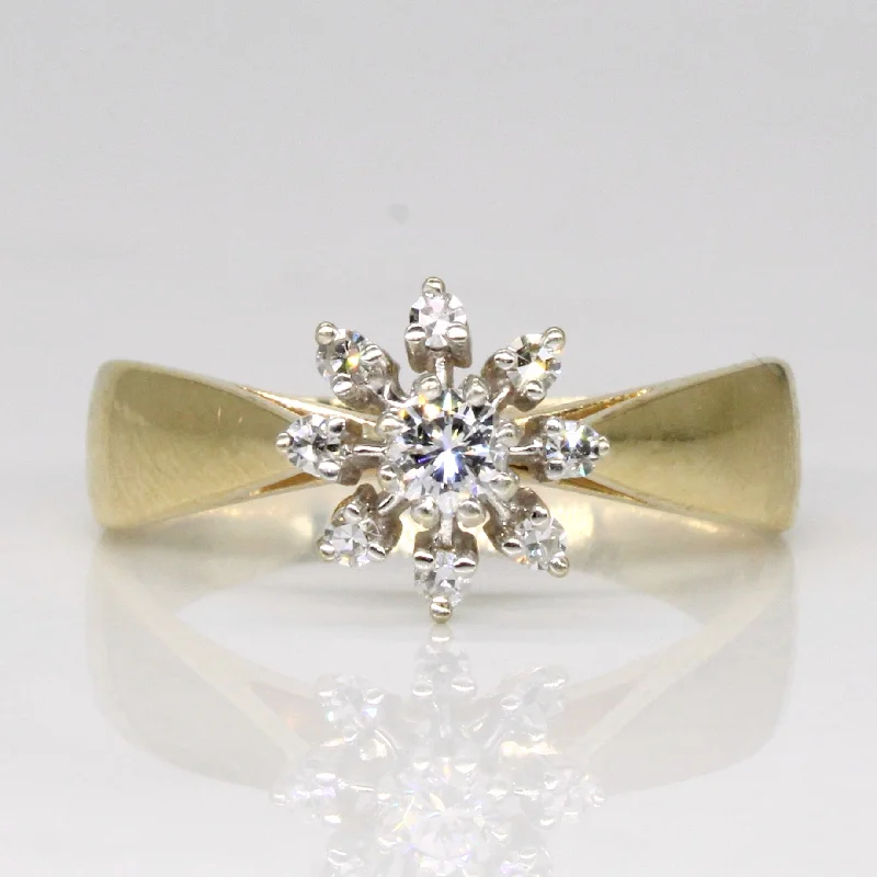 vintage engagement rings for women -Diamond Cocktail Ring | 0.27ctw | SZ 8.75 |