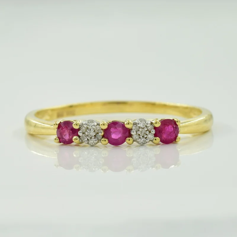 matching couple rings -Ruby & Diamond Ring | 0.30ctw, 0.05ctw | SZ 11.25 |