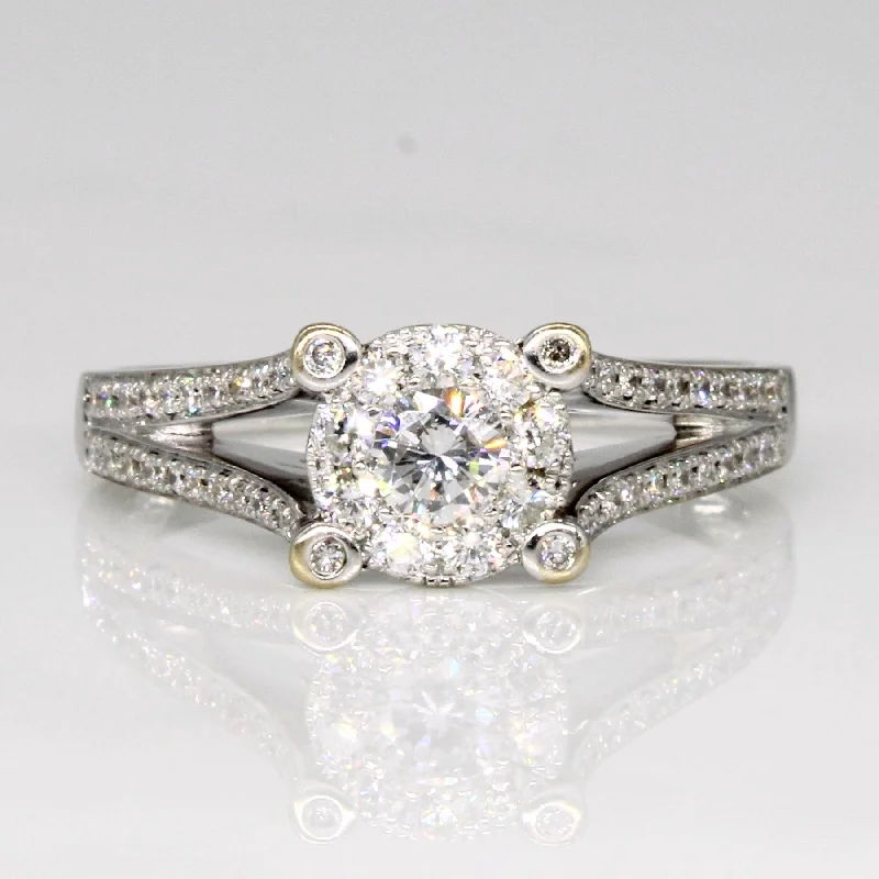 classic solitaire rings -Diamond Engagement Ring | 0.62ctw | SZ 7.75 |