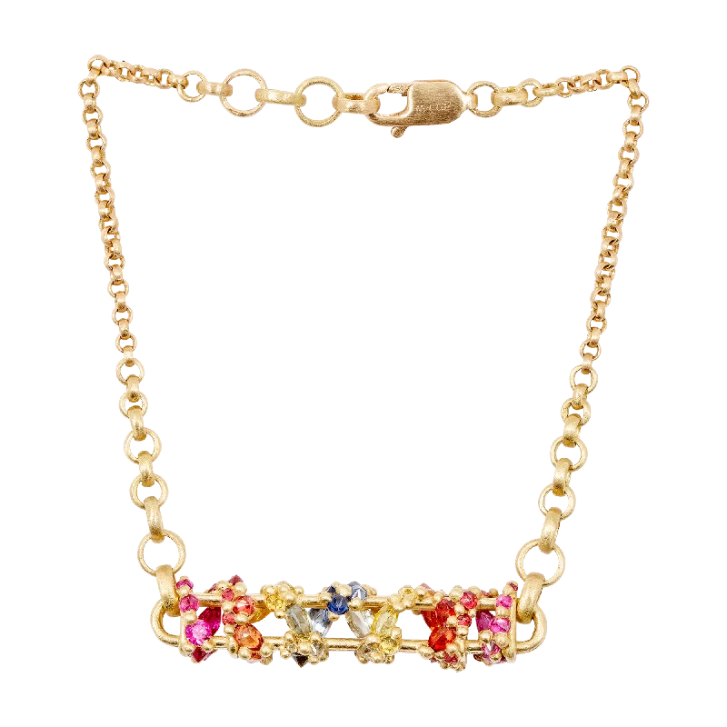 elegant tennis bracelets for women -Extra Large Rainbow Fontaine Bracelet - 9960