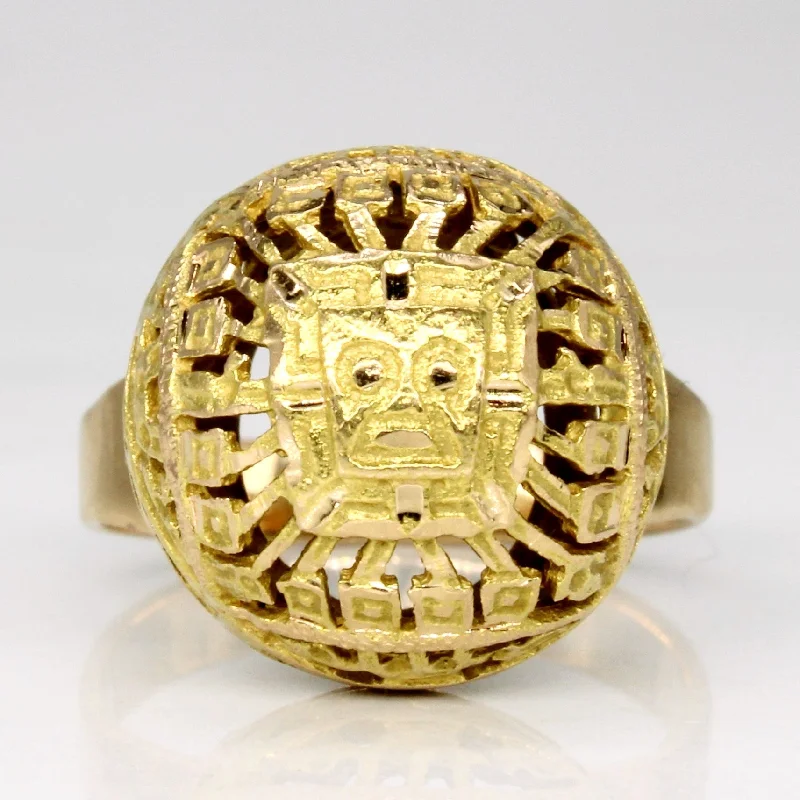 trendy rings for women -20k Yellow Gold Dome Ring | SZ 4.75 |