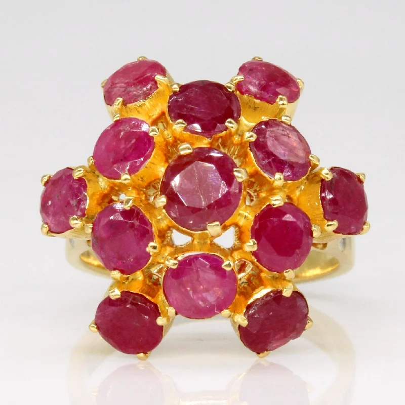 birthstone rings for women -Ruby Cocktail Ring | 3.00ctw | SZ 5 |