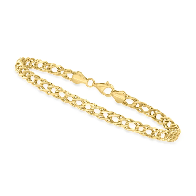 luxury diamond bangles -Canaria 10kt Yellow Gold Geometric-Link Bracelet