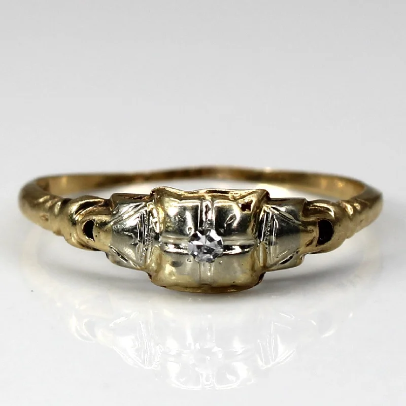 sophisticated rings for women -Vintage Diamond Ring | 0.02ct | SZ 6.5 |