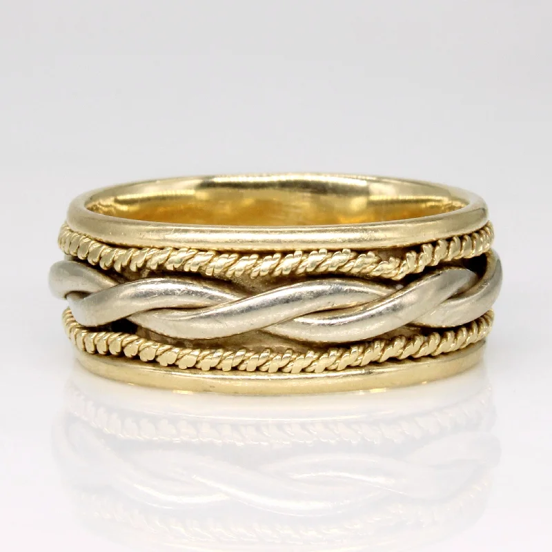 women’s birthstone rings -14k Two Tone Gold Ring | SZ 8.75 |