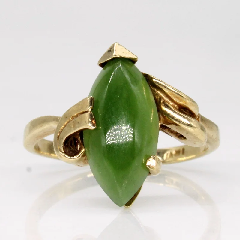 anniversary rings for women -Nephrite Jade Cocktail Ring | 3.15ct | SZ 6.75 |