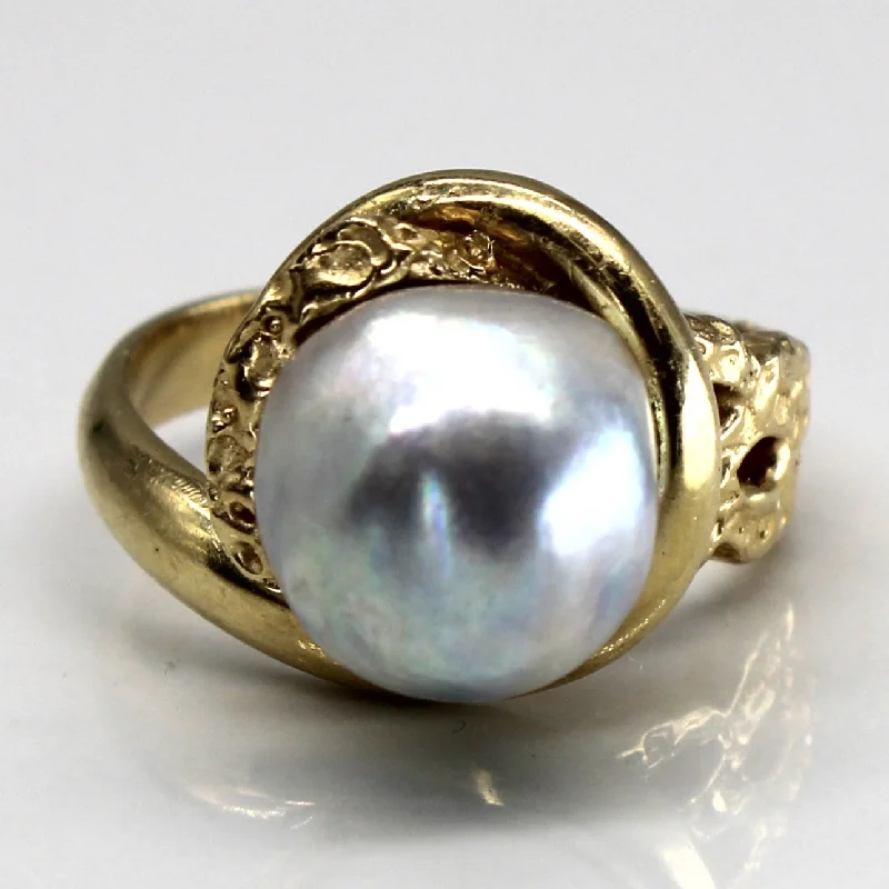 anniversary rings for women -Baroque Pearl Gold Ring | SZ 6.75 |