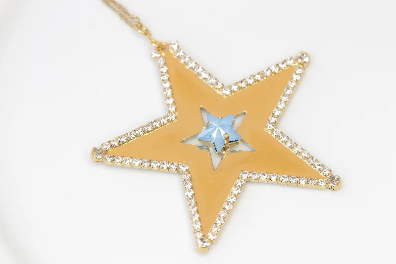 lucky charm necklaces for women -crystal necklaces for women -GOLD STAR NECKLACE