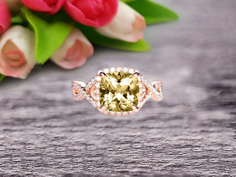 women’s engagement rings with colored stones -women’s engagement rings with colored stones -Staggering Looking Cushion Cut Champagne Diamond Moissanite Engagement Ring 10k Rose Gold Halo Wedding Ring Anniversary Promise Surprisingly Ring