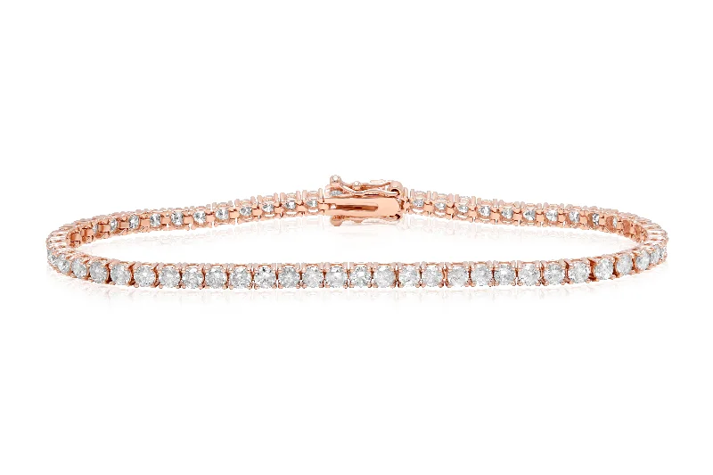 elegant women’s bangles with crystals -Diana M. 4.50 Carat Diamond Tennis Bracelet