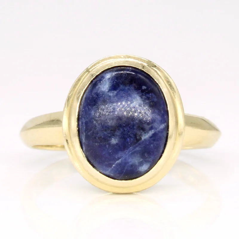 rose gold rings for women -Sodalite Cocktail Ring | 1.40ct | SZ 5.5 |