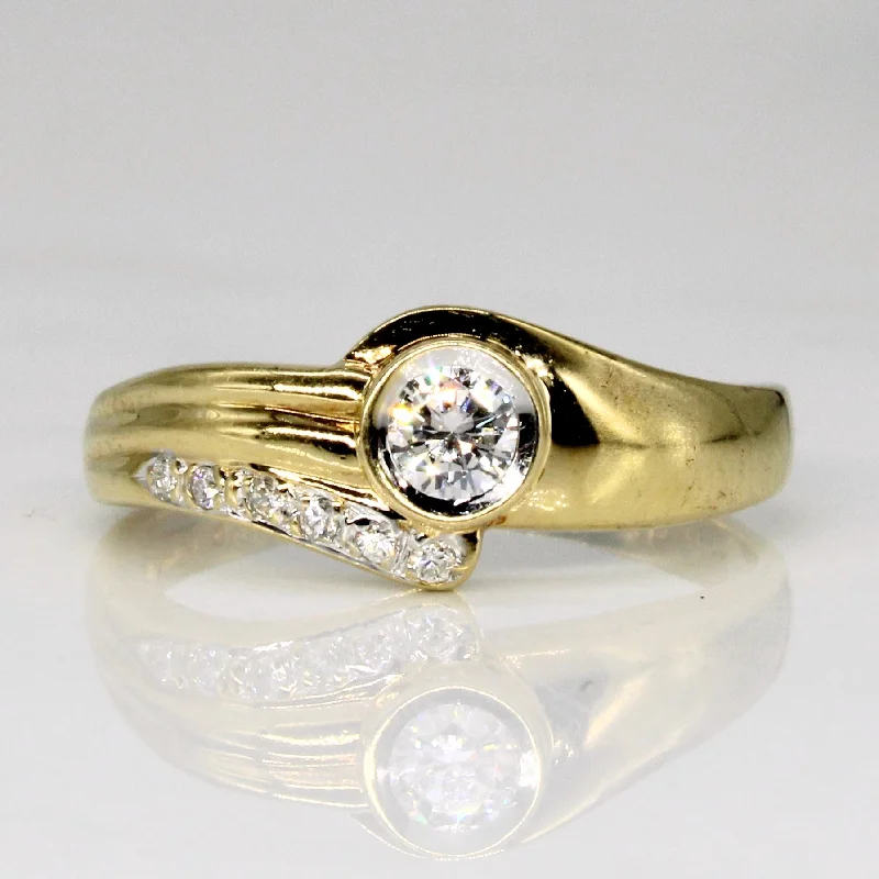 women’s rings -Diamond Bypass Ring | 0.22ctw | SZ 7 |