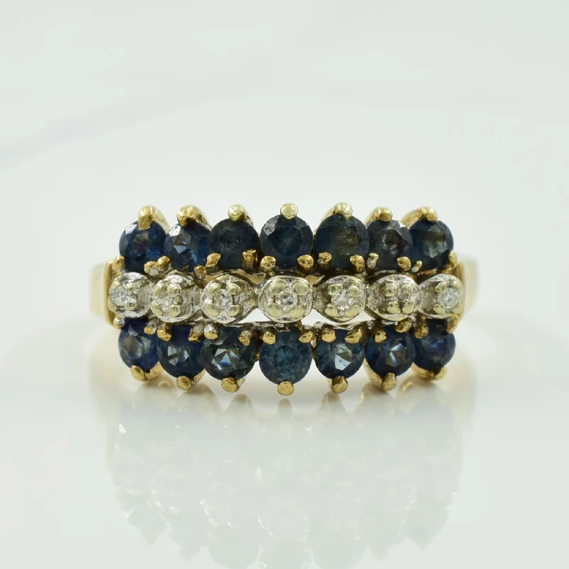 bridesmaid rings for women -Sapphire & Diamond Ring | 1.00ctw, 0.03ctw | SZ 6.75 |