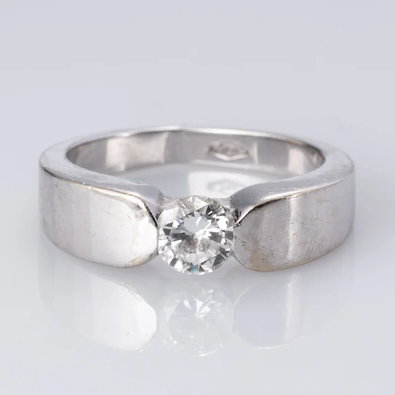 wedding rings for women -18K White Gold Diamond Ring | 0.47 ct | SZ 5.25 |