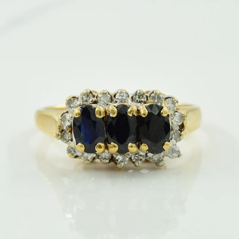 alternative wedding rings for women -Sapphire & Diamond Ring | 0.75ctw, 0.10ctw | SZ 5.75 |