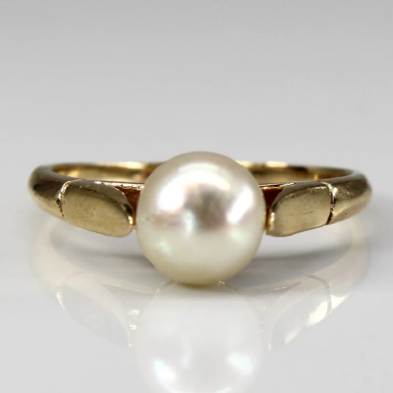 chunky rings for women -High Set Pearl Ring | SZ 7.5 |