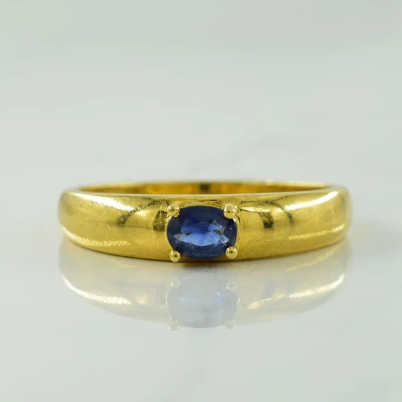 delicate rings for women -Blue Sapphire Ring | 0.18ct | SZ 6.5 |