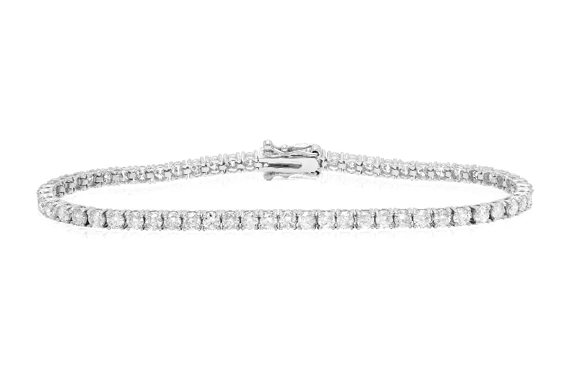 stacked gold bangles -Diana M. 4.50 Carat Diamond Tennis Bracelet