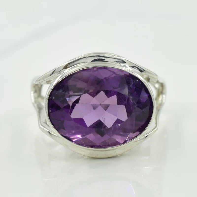 sophisticated rings for women -Oval Amethyst Ring | 9.00ct | SZ 6.75 |