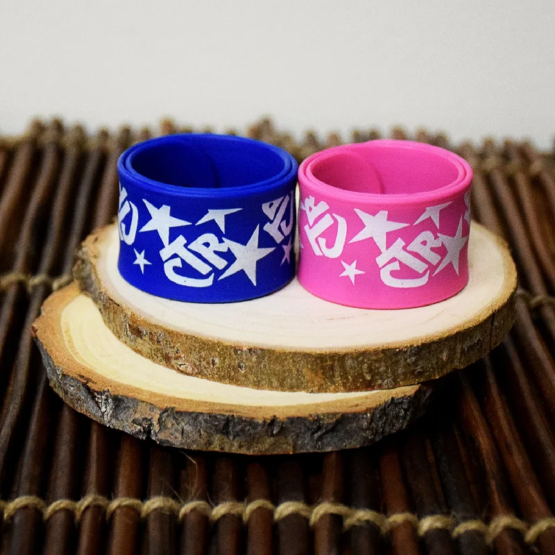 gemstone bangles for casual wear -CTR Slap Bracelet - 2 pack - PINK and BLUE