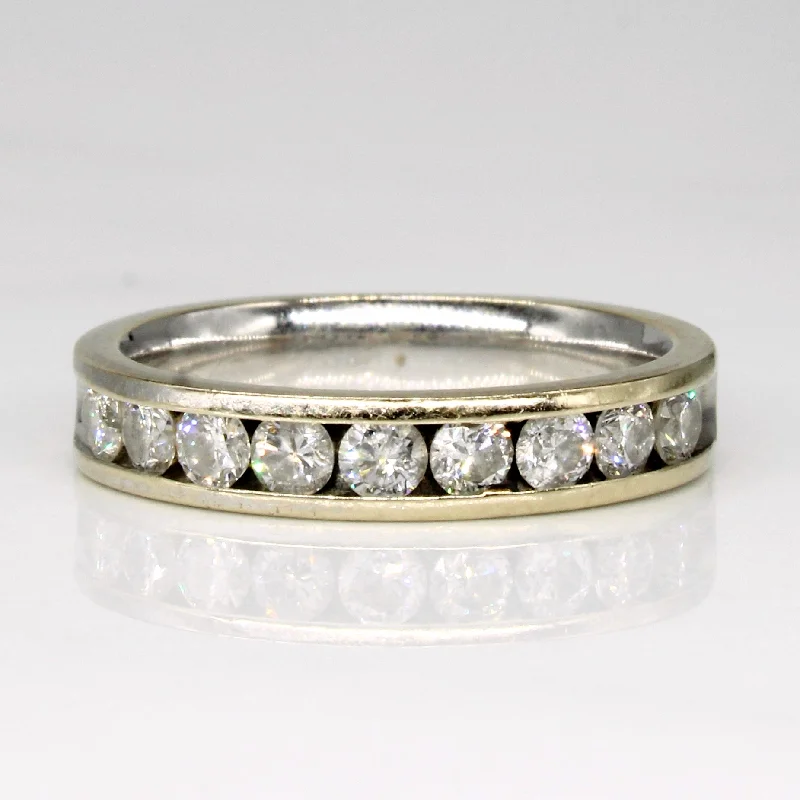 luxury platinum rings -Channel Set Diamond Ring | 0.45ctw | SZ 5 |