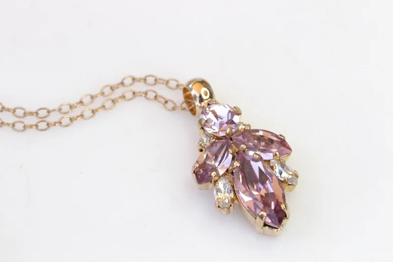 chunky necklaces for women -fashion-forward necklaces for women -LIGHT AMETHYST NECKLACE